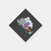 Zombie Cupcake Halloween Serviette (Ecke)