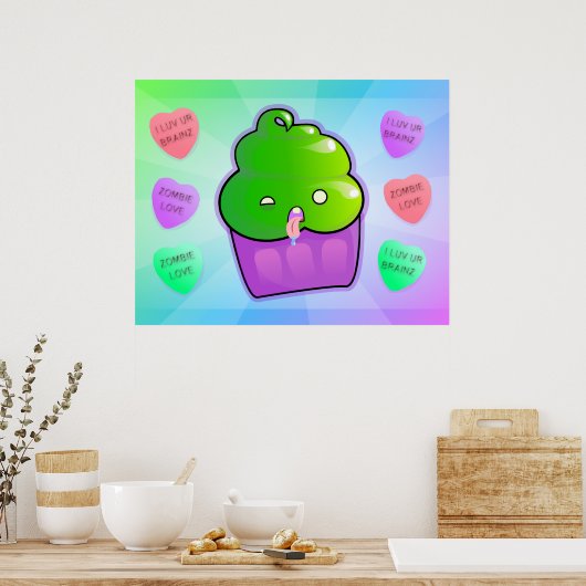Zombie Cupcake Poster (Küche)