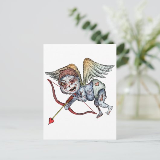 Zombie Cupid Postkarte (Stehend Vorderseite)