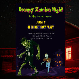 Zombie Custom Trick oder Treat Geburtstagsparty Einladung