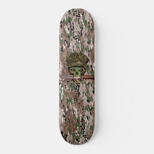 Zombie Dagger Marine Camouflage Skateboard (Vorderseite)