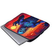 Zombie-Dämon in Stadtdesign Laptopschutzhülle (Vorne Knopf)