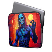 Zombie-Dämon in Stadtdesign Laptopschutzhülle (Vorderseite Links)