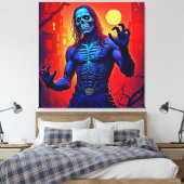 Zombie-Dämon in Stadtdesign Leinwanddruck (Insitu (Schlafzimmer))