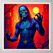 Zombie-Dämon in Stadtdesign Poster (Vorne)