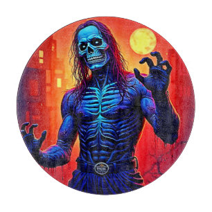 Zombie-Dämon in Stadtdesign Schneidebrett