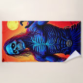 Zombie-Dämon in Stadtdesign Strandtuch (Vorderseite)