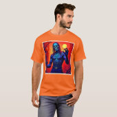Zombie-Dämon in Stadtdesign T-Shirt (Vorne ganz)