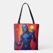Zombie-Dämon in Stadtdesign Tasche (Rückseite)