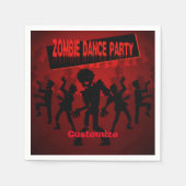 Zombie Dance Party Black & Orange Serviette (Vorderseite)