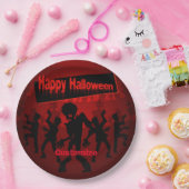 Zombie Dance Party Happy Halloween Pappteller (Party)