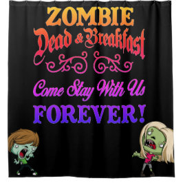 Zombie Dead and Breakfast Duschvorhang