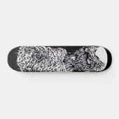 Zombie Death Metal Black and White Art Deck Skateboard (Horizontal)