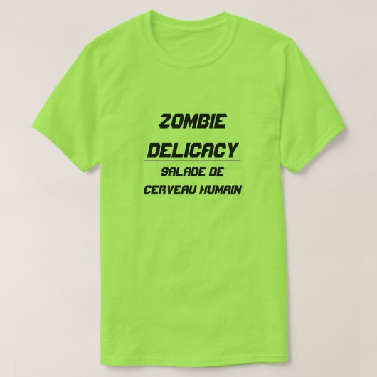 Zombie Delicacy Human Brain Salad T-Shirt (Design vorne)