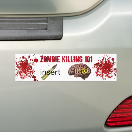 Zombie, der 101 (Einsatz, tötet Kugel in Gehirn) Autoaufkleber (Auf Auto)