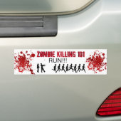 Zombie, der 101 (LAUF, tötet!!!) Autoaufkleber (Auf Auto)