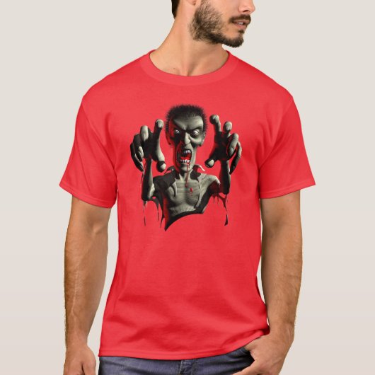 Zombie, der T - Shirts greift (Vorderseite)