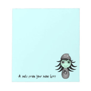 Zombie des kleinen Mädchens Notizblock