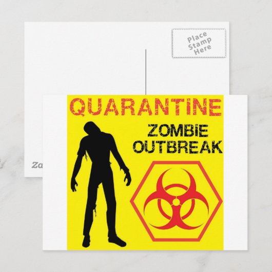Zombie Design Postkarte (Vorne/Hinten)