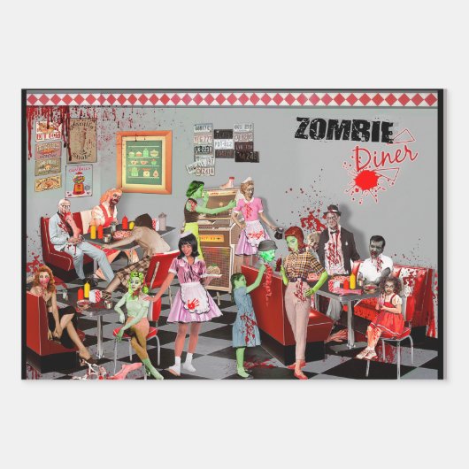 Zombie Diner Geschenkpapier Set (Vorderseite)