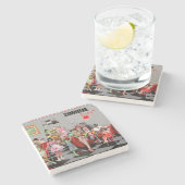 Zombie Diner Steinuntersetzer (Seitenansicht)