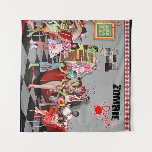 Zombie Diner Wandteppich (Vorderseite (Horizontal))