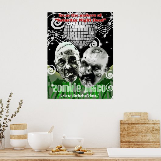 Zombie Disco Poster (Küche)