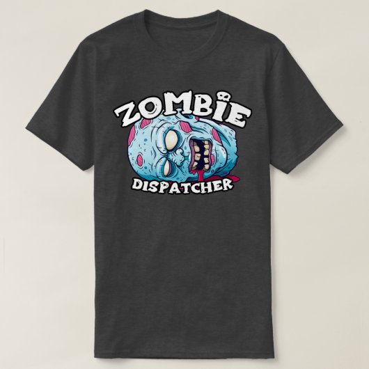 Zombie DISPATCHER Halloween einfaches Kostüm T-Shirt (Design vorne)