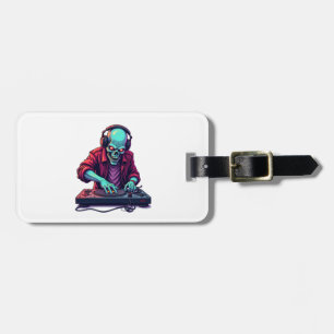 Zombie-DJ � Musik Festival Halloween T-Shirt Gepäckanhänger