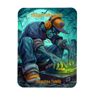 Zombie DJ Rave Halloween-Party Vibes Magnet
