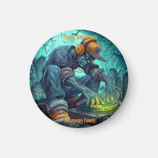 Zombie DJ Rave Halloween-Party Vibes Magnet