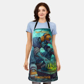 Zombie DJ Rave Halloween-Party Vibes Schürze (Getragen)