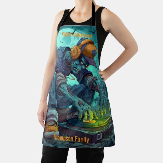 Zombie DJ Rave Halloween-Party Vibes Schürze (InSitu)