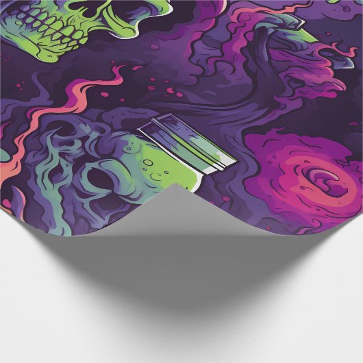 Zombie Drink Brains Geschenkpapier (Ecke)