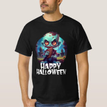 Zombie Eating Chocolate Happy Halloween