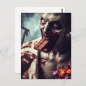 Zombie Eating Halloween Chocolate Postkarte (Vorne/Hinten)