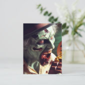 Zombie Eating Halloween Chocolate Postkarte (Stehend Vorderseite)