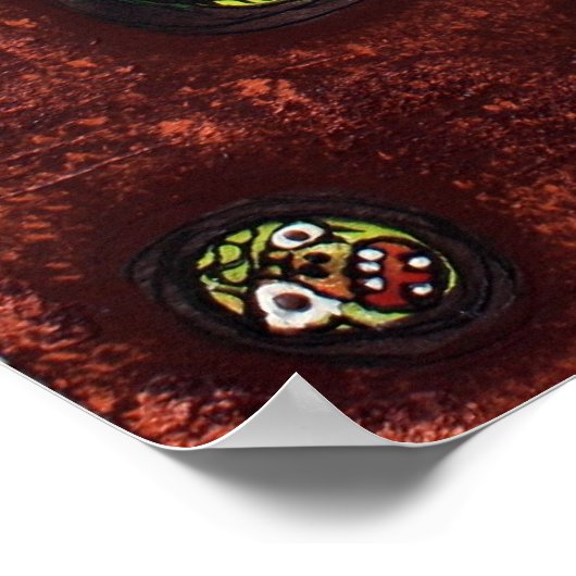 Zombie Eats Shark Poster (Ecke)