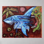 Zombie Eats Shark Poster (Vorne)