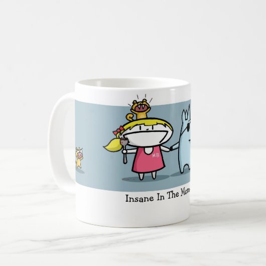 Zombie-Eichhörnchen-Apokalypse Mama-Gehirn Tasse (Vorderseite Links)