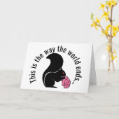 Zombie Eichhörnchen, So endet die Welt Karte (Gelbe Blume)