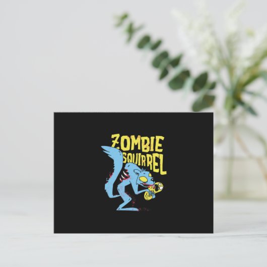 Zombie Eichirrel Postkarte (Stehend Vorderseite)