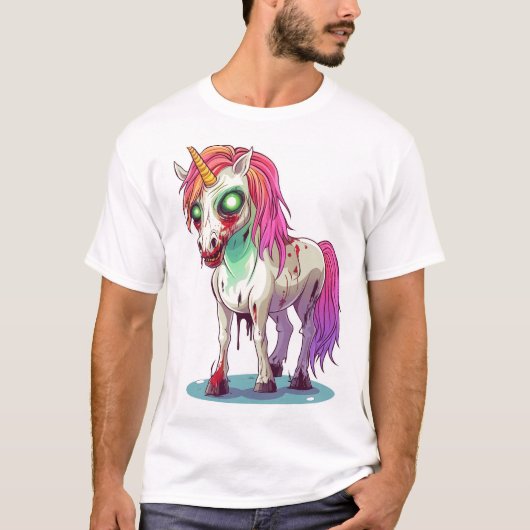 Zombie Einhorn T-Shirt (Vorderseite)