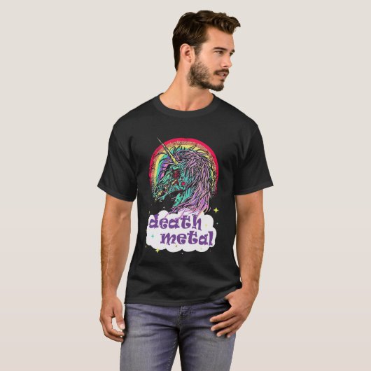 Zombie-Einhorn-Todesmetall T-Shirt (Vorne ganz)