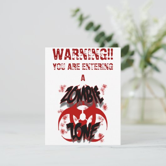 ZOMBIE EINLADUNG (Stehend Vorderseite)