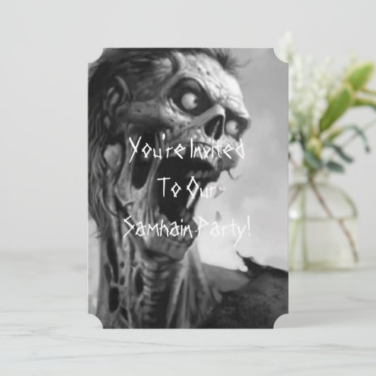 Zombie Einladung (Stehend Vorderseite)