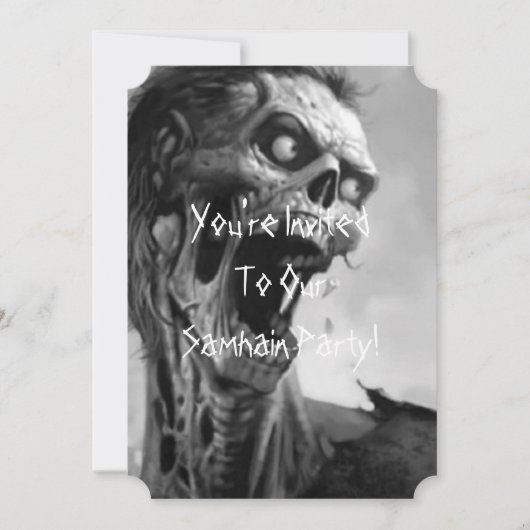 Zombie Einladung (Vorderseite)