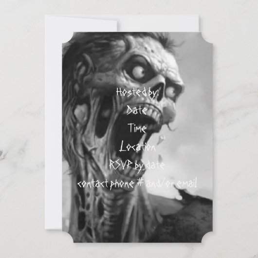 Zombie Einladung (Rückseite)