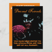 Zombie-Einladung Einladung (Vorne/Hinten)