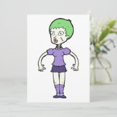 Zombie Einladungen bei Frauen (Stehend Vorderseite)